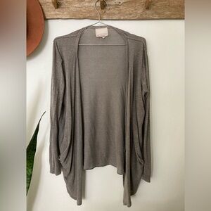The Banana Republic hemp and silk Women's Open Front Cardigan in Gray